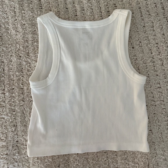Abound White Ribbed Tank Top - Picture 3 of 3